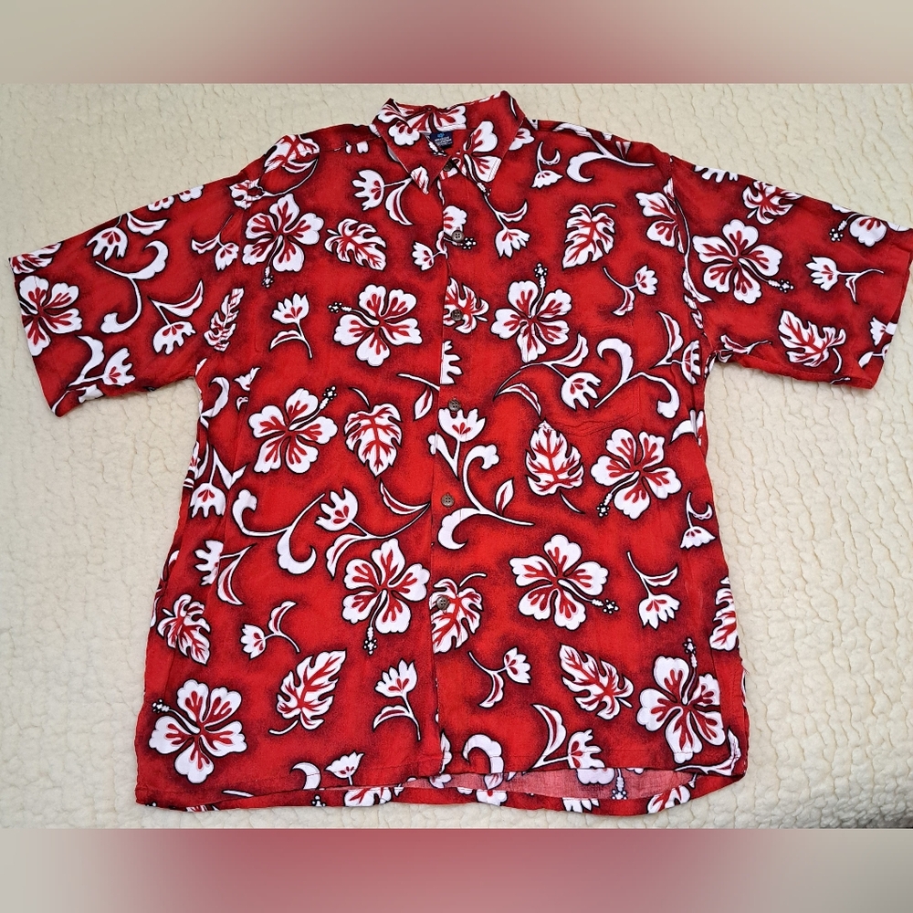 Hibiscus Collection Red Hawaiian Shirt